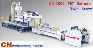 Twin screw PET Sheet extruder Twin screw PET Plastic Sheet extruder